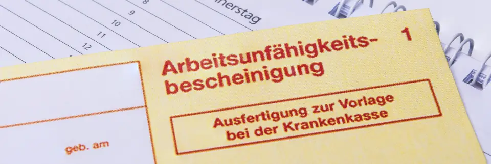 Krankmeldung mit einer AU-Bescheinigung